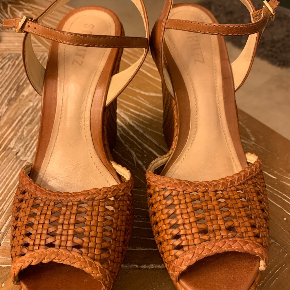 SCHUTZ braided wedge